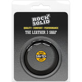 Rock Solid Leather 3 Snap Black
