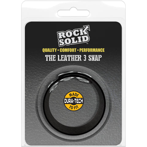 Rock Solid Leather 3 Snap Black