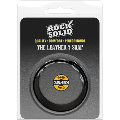 Rock Solid Leather 5 Snap Black