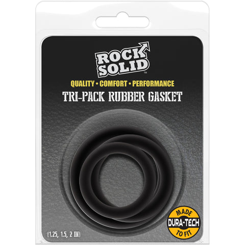 Rock Solid Tri-Pack Rubber Gasket Black