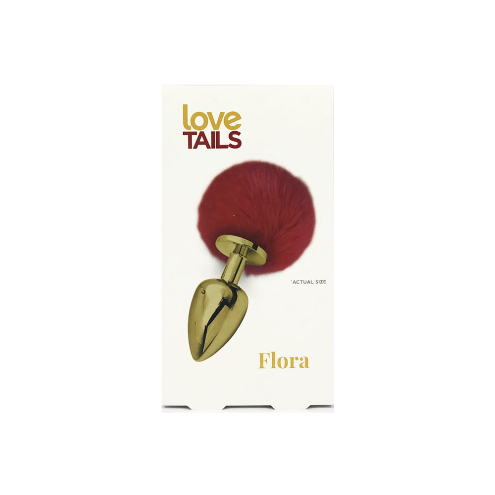 Flora Medium Gold Plug With Red Pom Pom