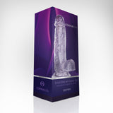 Derek 8 inch Dildo With Suction Cup Clear