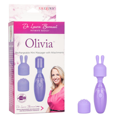 Dr. Laura Berman Olivia Rechargeable Mini Massager With Attachments