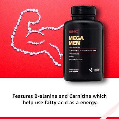 GNC Mega Men Multivitamin 180 Count Antioxidants Immune Support
