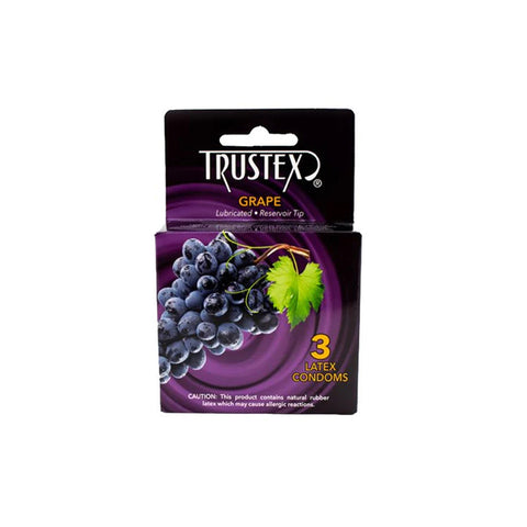 Trustex Grape Flavored Condoms 3Pk