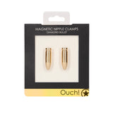 Magnetic Nipple Clamps Diamond Bullet Gold