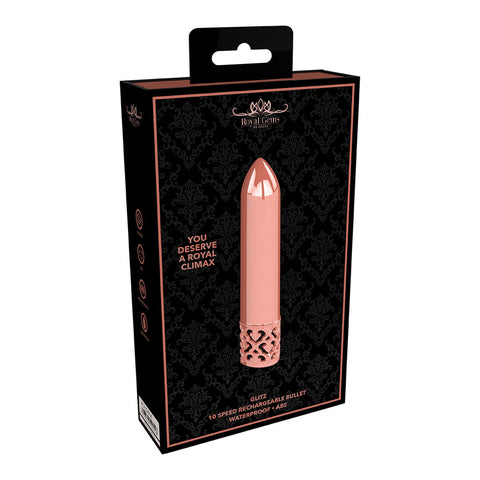 Royal Gems Glitz Rechargeable Abs Bullet Rose Gold