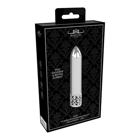 Royal Gems Glitz Rechargeable Abs Bullet Silver
