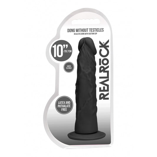 Realrock Dong Without Testicles 10 Inch Black