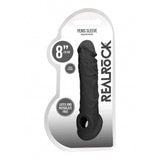 Realrock Penis Sleeve 8 Inch Black