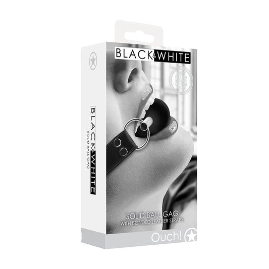 Solid Ball Gag With Bonded Leather Straps
