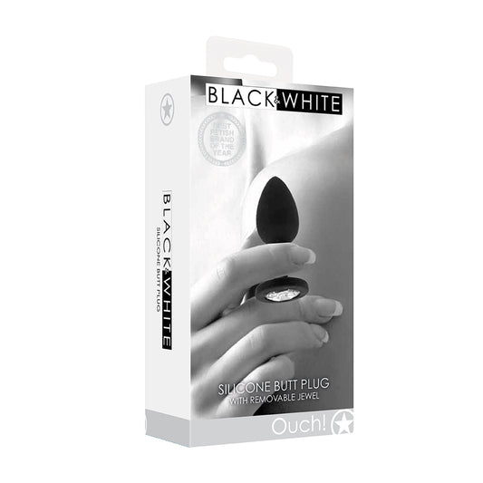 Ouch! Silicone Butt Plug With Removable Jewel