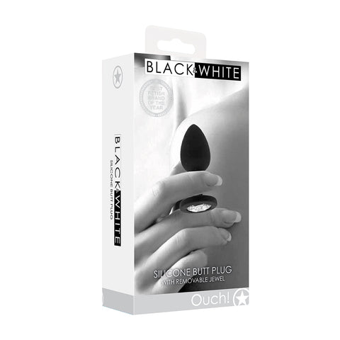 Ouch! Silicone Butt Plug With Removable Jewel