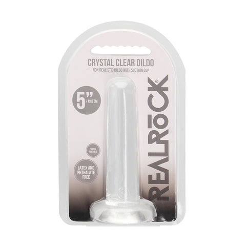 Non Realistic Dildo With Suction Cup 5.3 Inch Transparent