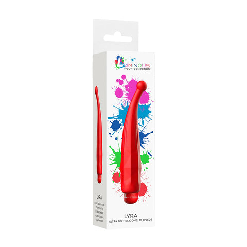 Luminous Lyra Abs Bullet With Silicone Sleeve 10-Speeds Red