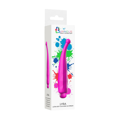 Luminous Lyra Abs Bullet With Silicone Sleeve 10-Speeds Fuchsia