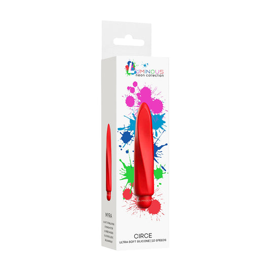 Luminous Myra Abs Bullet With Silicone Sleeve 10-Speeds Red