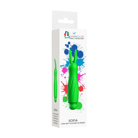 Luminous Sofia Abs Bullet With Silicone Sleeve 10-Speeds Green