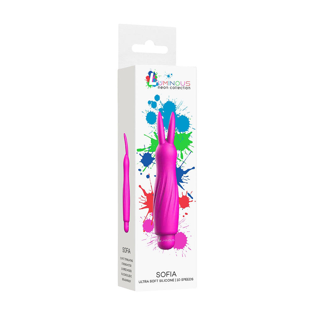 Luminous Sofia Abs Bullet With Silicone Sleeve 10-Speeds Fuchsia