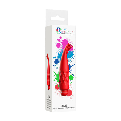 Luminous Zoe Abs Bullet With Silicone Sleeve 10-Speeds Red