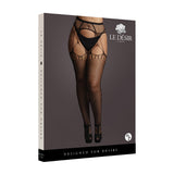 Le Desir Shredded Suspender Pantyhose Black Queen Size