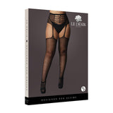 Le Desir High-Waist Garterbelt Stockings Black Queen Size