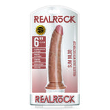 Slim Realistic Dildo Without Balls With Suction Cup 6 inch Tan