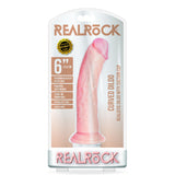 Curved Realistic Dildo Without Balls With Suction Cup 6 inch Flesh