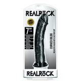 Curved Realistic Dildo Without Balls With Suction Cup 7 inch Black