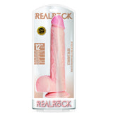 Straight Realistic Dildo With Balls And Suction Cup 12 inch Flesh