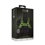 Ouch! Buckle Bulldog Harness Glow In The Dark S/M