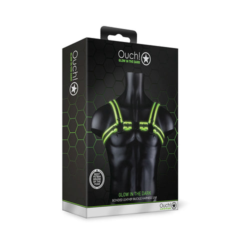 Ouch! Buckle Harness Glow In The Dark S/M