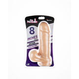 8 Inch Thick Cock & Balls W/ Suction Cup - Flesh