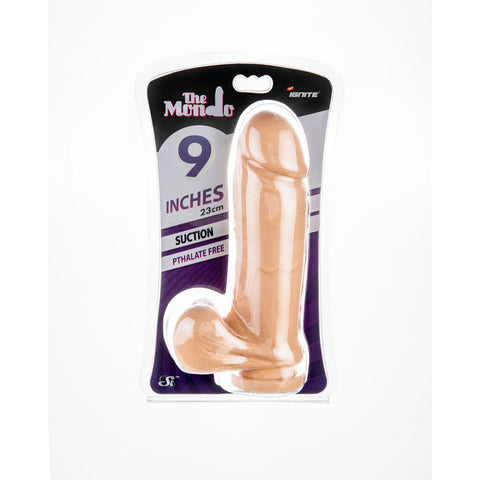 9 Inch Thick Cock W/ Balls & Suc -Flesh