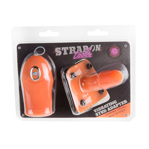 Strap On Tools Vibrating Stud Adapter Orange