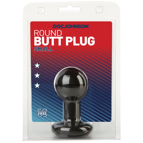 Round Butt Plug - Small Black