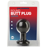 Round Butt Plug - Medium Black