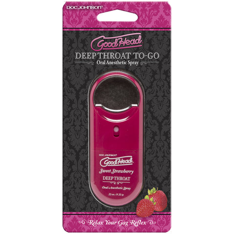 Goodhead Deep Throat Spray To-Go &ndash; Sweet Strawberry - .33 oz.