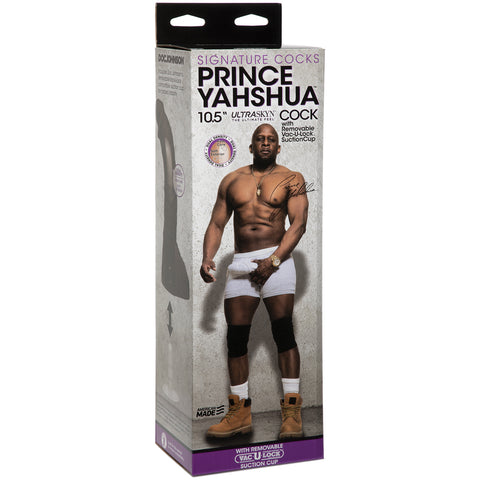 Signature Cocks Prince Yahshua Ultraskyn 10.5 Inch Cock With Removable Vac-U-Lock Suction Cup Chocolate