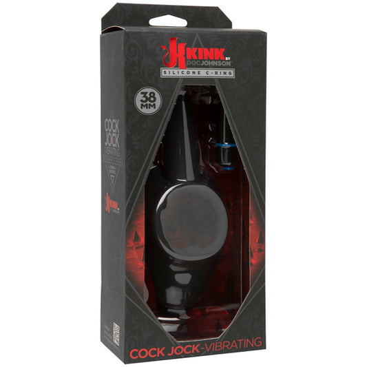 Kink Cock Jock Vibrating Silicone C-Ring Black