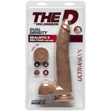 The D Realistic D Slim 9 Inch With Balls Ultraskyn Caramel