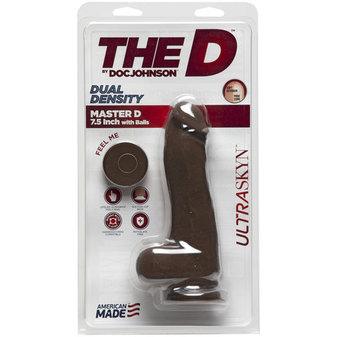 The D Master D 7.5 Inch With Balls Ultraskyn Chocolate