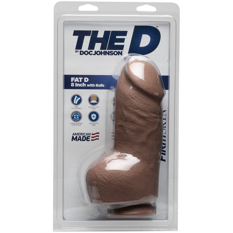 The D - Fat D 8 Inch With Balls Firmskyn Caramel