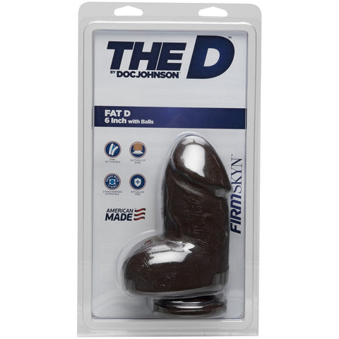 The D - Fat D 6 Inch With Balls Firmskyn Chocolate