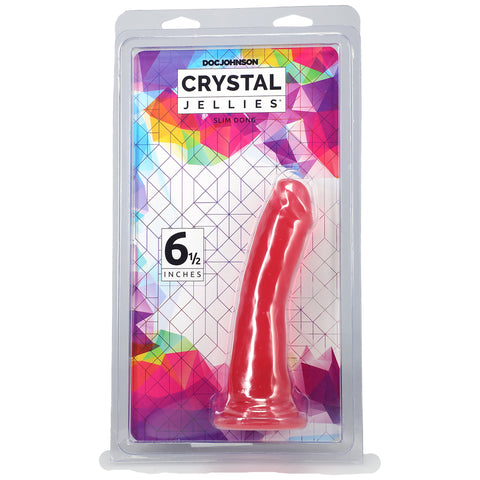 Crystal Jellies Slim Dong 6.5 Inch Pink