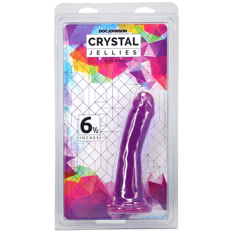 Crystal Jellies Slim Dong 6.5 Inch Purple