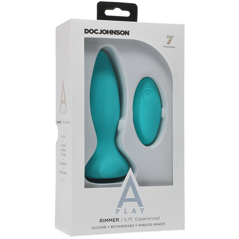 A-Play Rimmer Experienced Rechargeable Silicone Anal Plug With Remote Teal