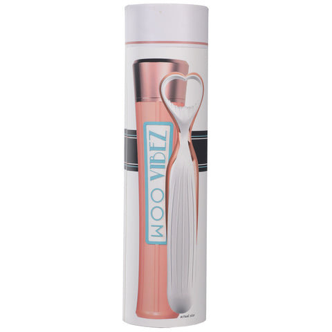 Woo: Rechargeable Silicone Vibe With Case White/Rose Gold