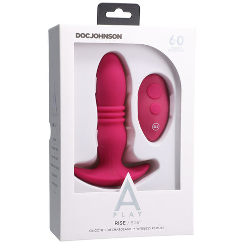 A-Play Rise Rechargeable Silicone Anal Plug With Remote Pink