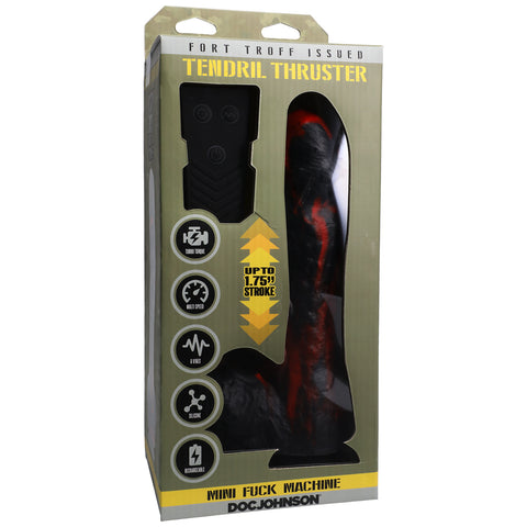 Fort Troff Tendril Thruster Mini Fuck Machine Rechargeable Silicone With Remote Red/Black